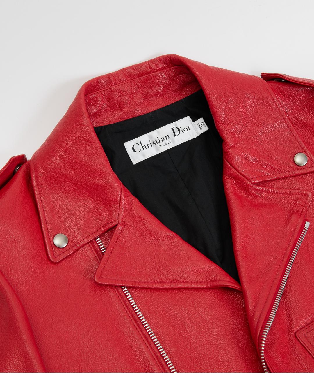 CHRISTIAN DIOR Красная кожаная куртка, фото 3