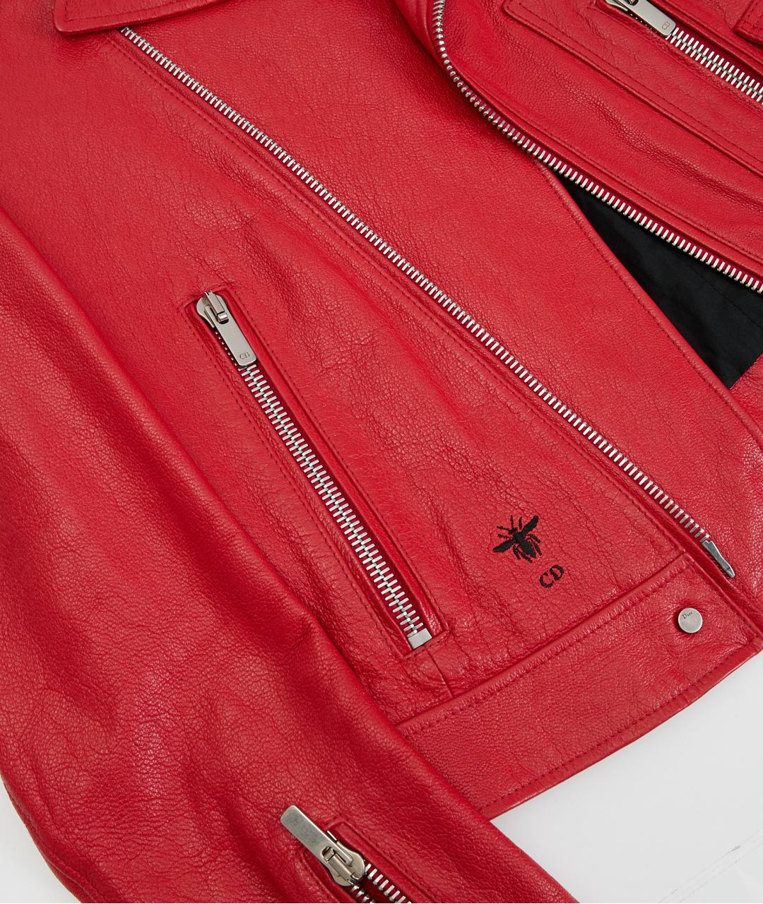 CHRISTIAN DIOR Красная кожаная куртка, фото 4