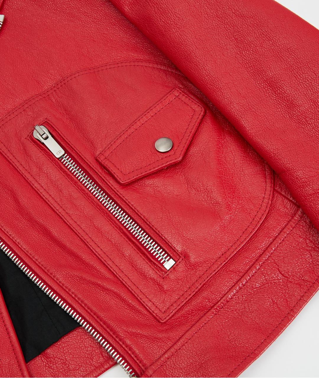 CHRISTIAN DIOR Красная кожаная куртка, фото 5