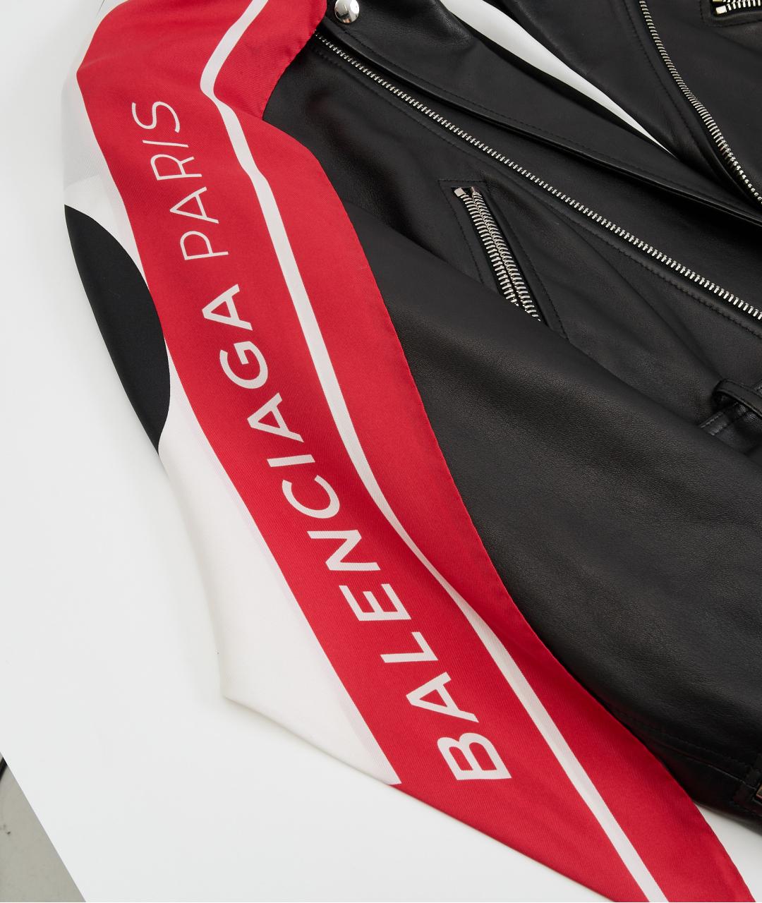 BALENCIAGA Черная кожаная куртка, фото 5