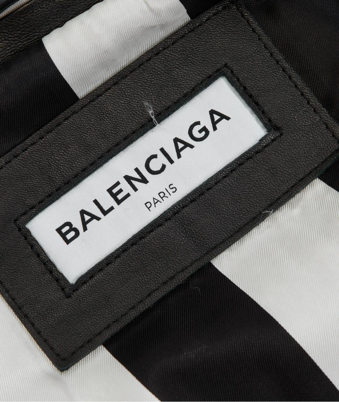 BALENCIAGA Черная кожаная куртка, фото 8