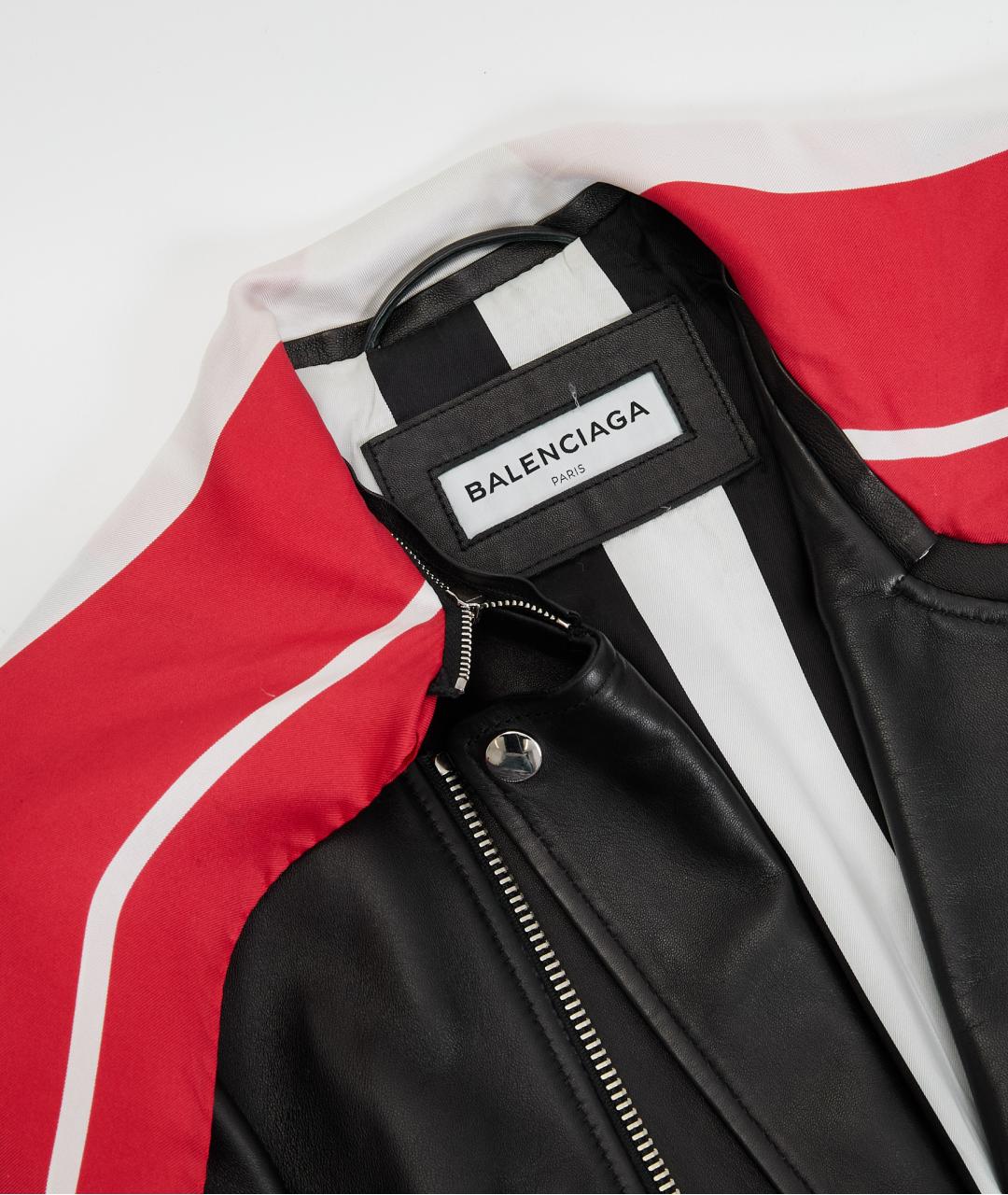 BALENCIAGA Черная кожаная куртка, фото 3