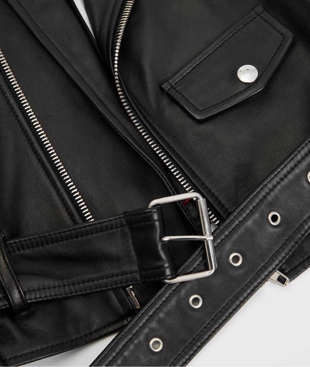 BALENCIAGA Черная кожаная куртка, фото 4