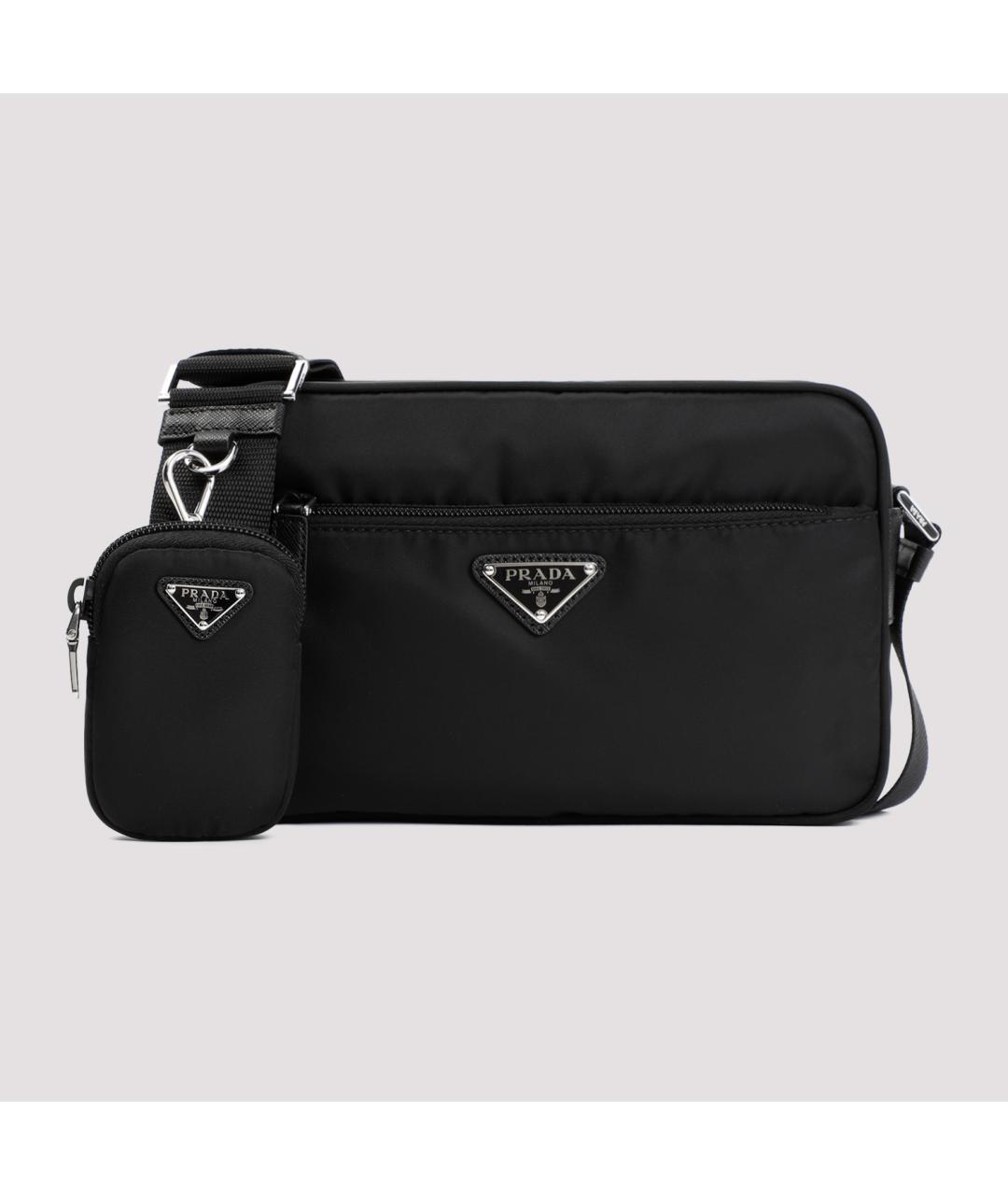 PRADA Черная синтетическая сумка через плечо, фото 3