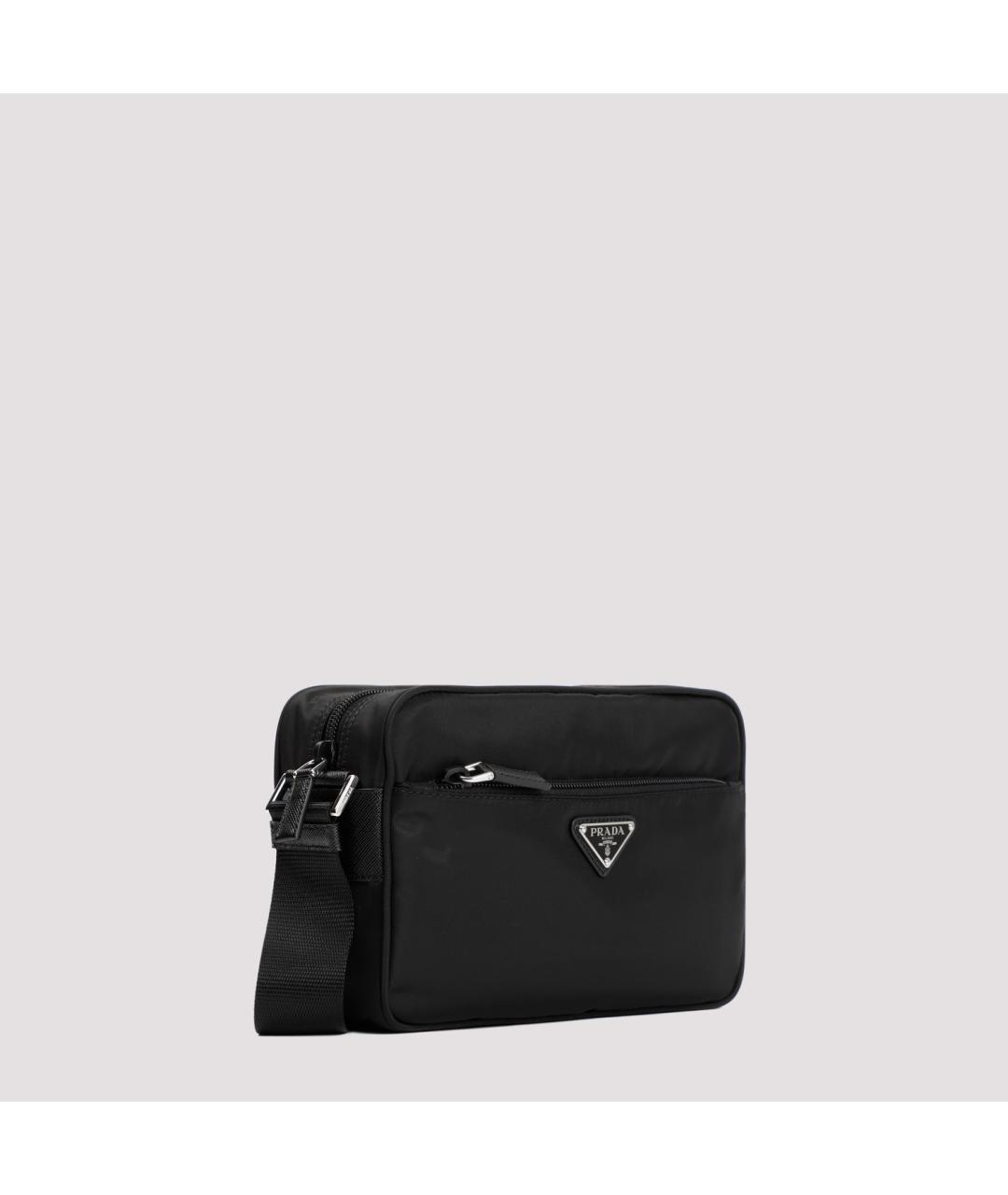 PRADA Черная синтетическая сумка через плечо, фото 5