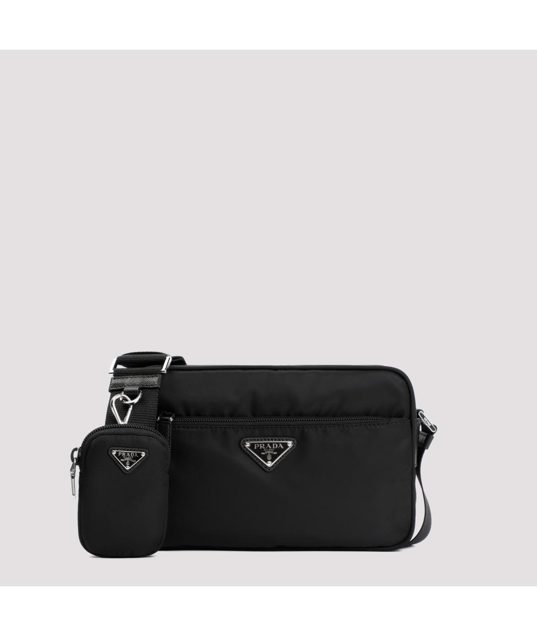 PRADA Черная синтетическая сумка через плечо, фото 2