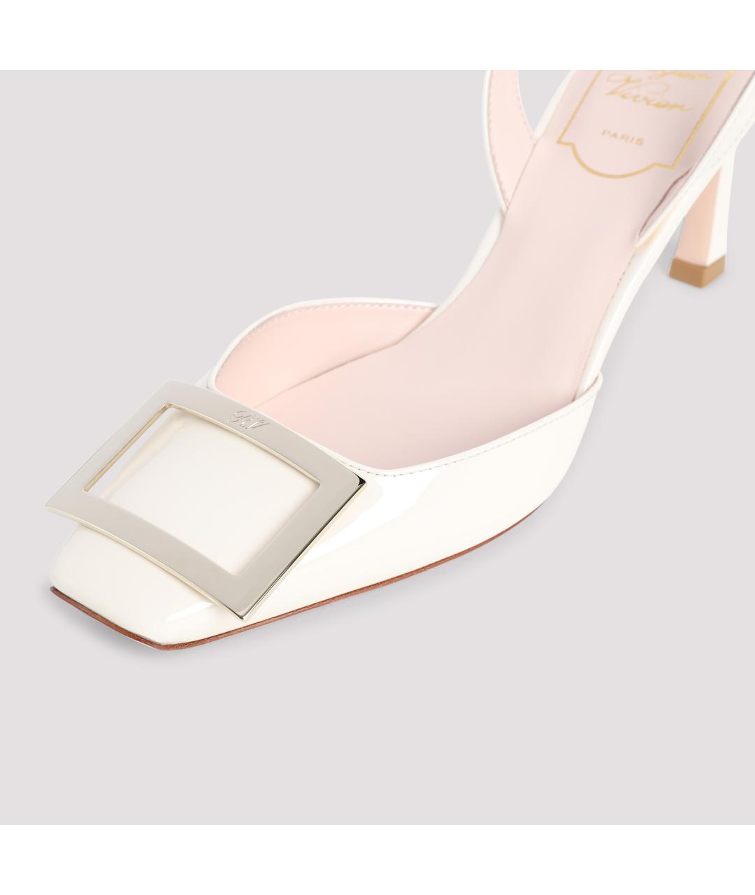 ROGER VIVIER Белые кожаные туфли, фото 4