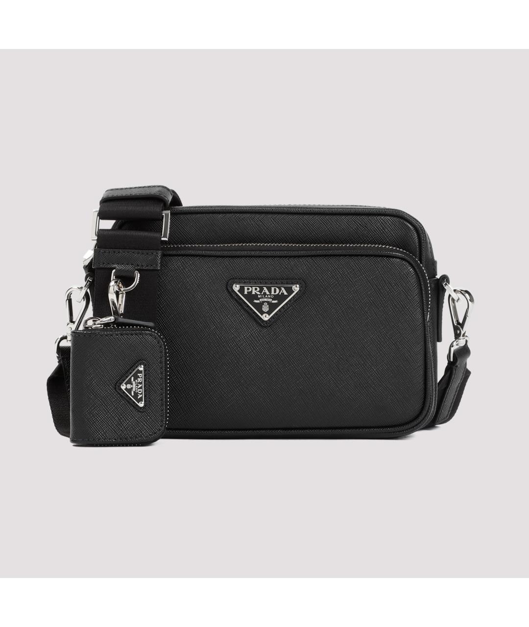 PRADA Черная кожаная сумка на плечо, фото 3