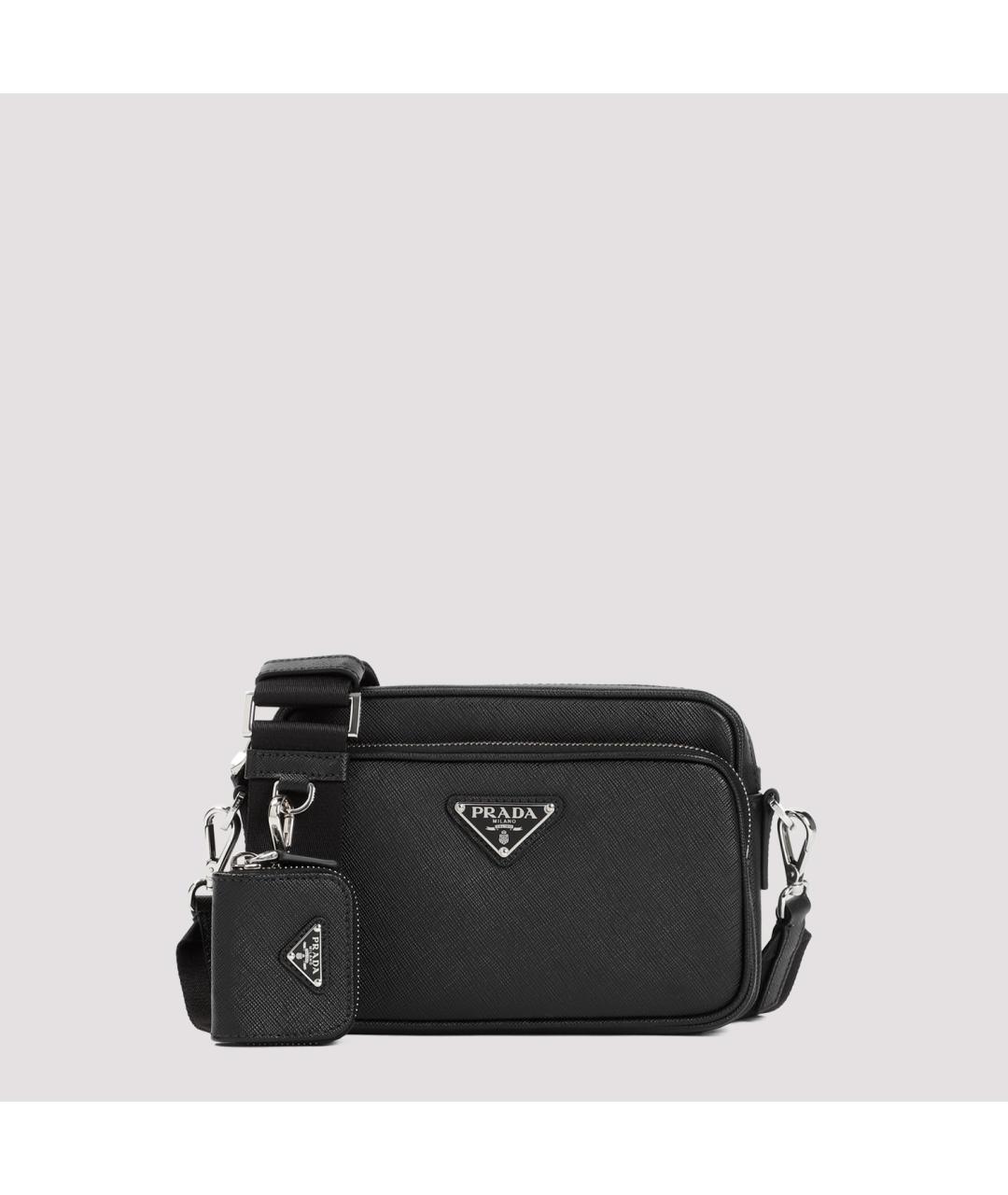 PRADA Черная кожаная сумка на плечо, фото 2