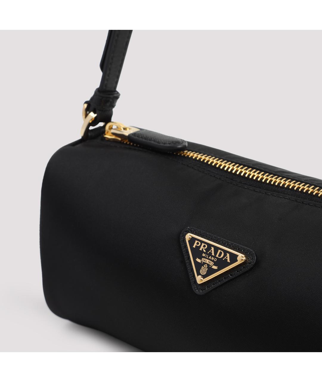 PRADA Черная синтетическая сумка через плечо, фото 5
