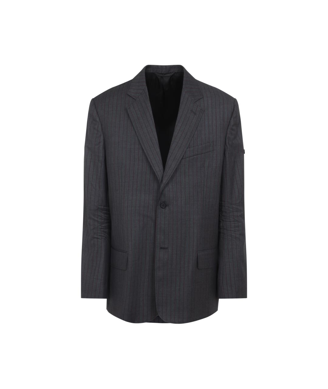 BALENCIAGA Серый шерстяной пиджак, фото 1