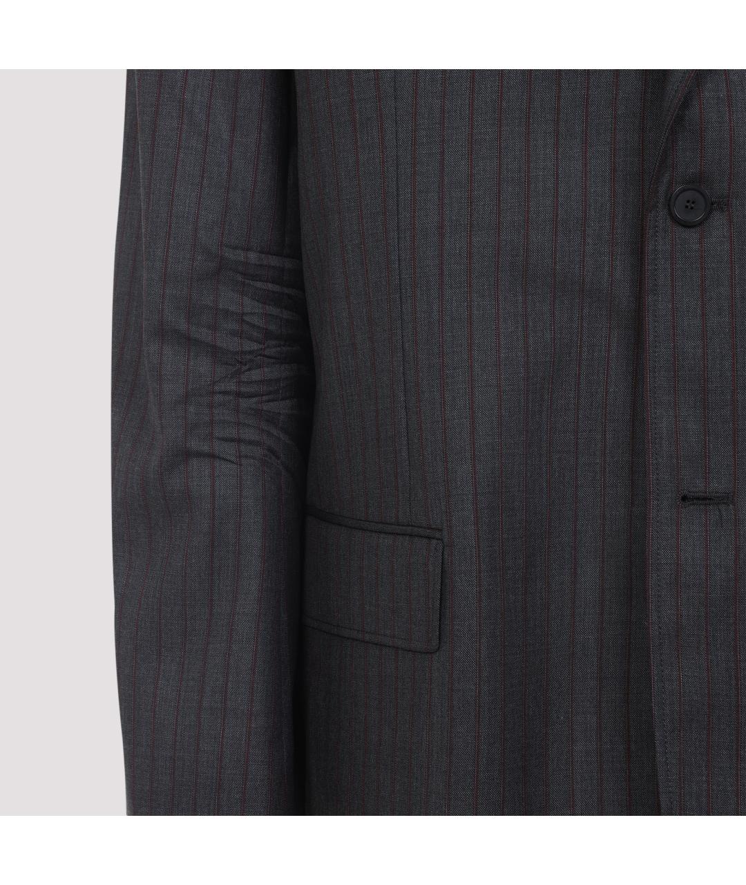 BALENCIAGA Серый шерстяной пиджак, фото 5