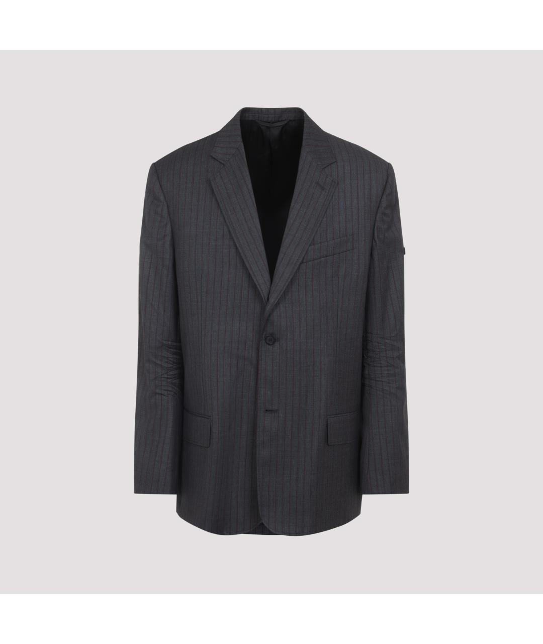 BALENCIAGA Серый шерстяной пиджак, фото 3