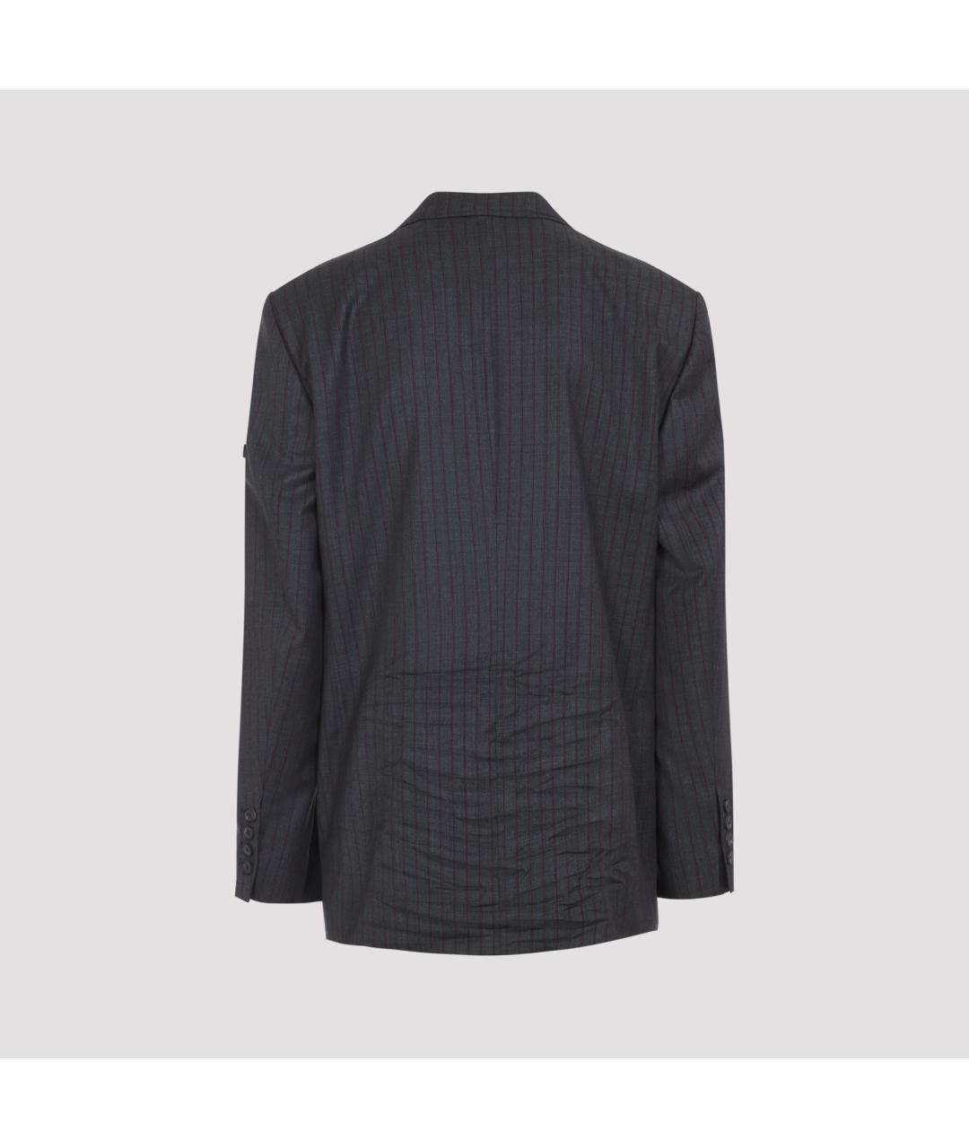 BALENCIAGA Серый шерстяной пиджак, фото 4