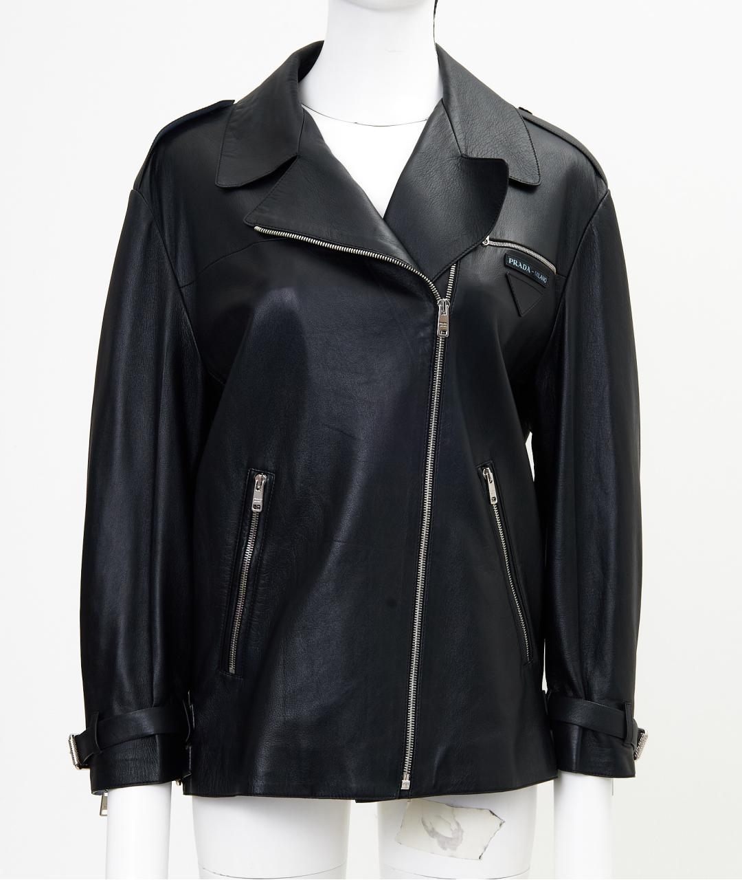 PRADA Черная кожаная куртка, фото 7