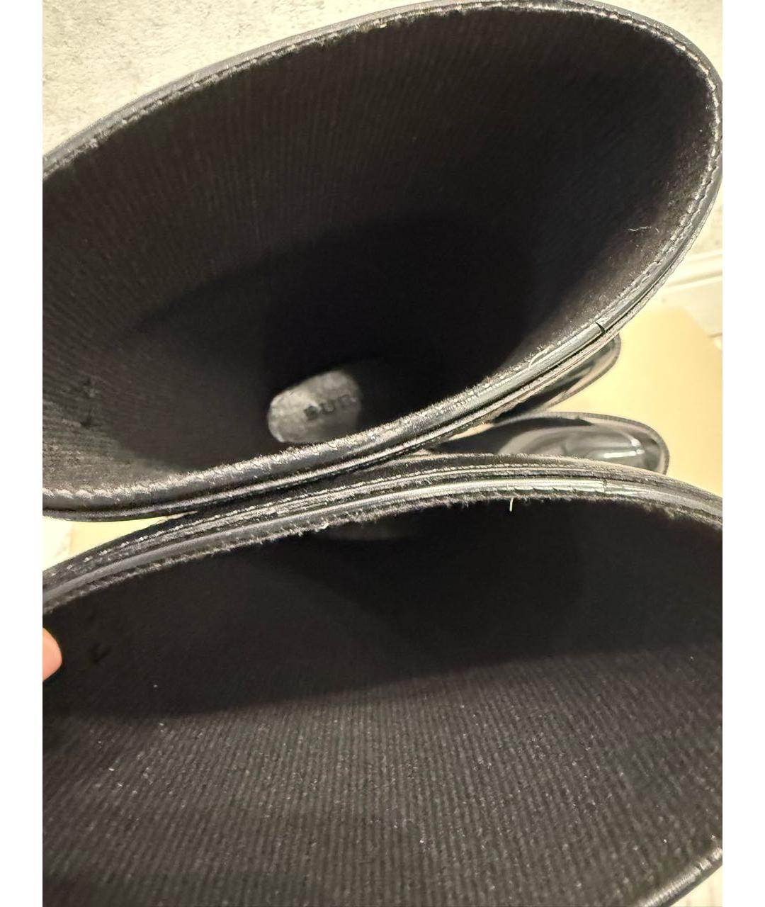 BURBERRY Черные резиновые сапоги, фото 3