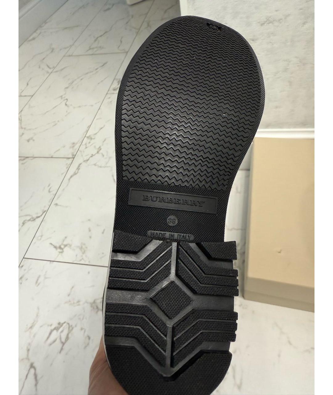 BURBERRY Черные резиновые сапоги, фото 6