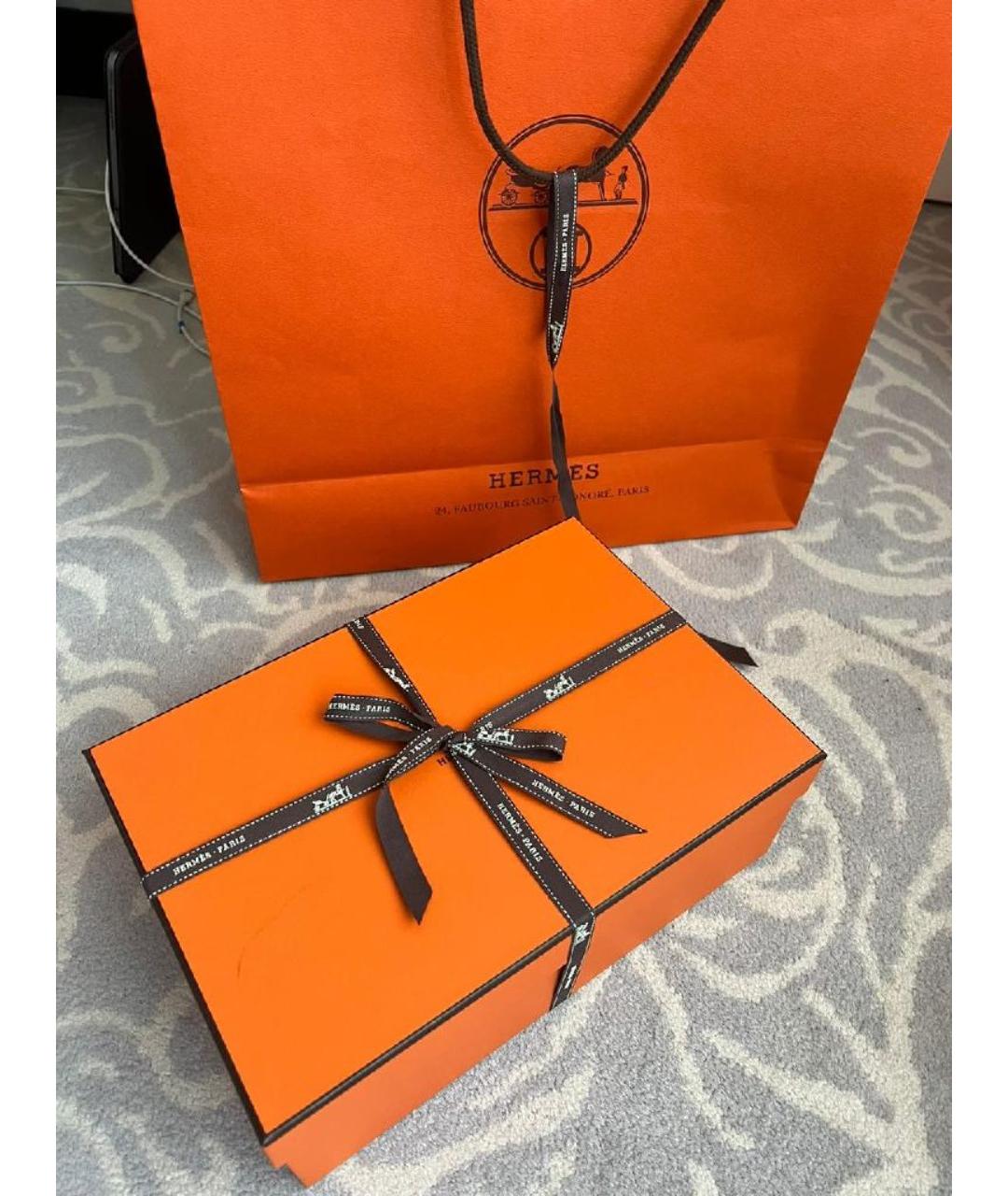 HERMES Голубые замшевые шлепанцы, фото 6