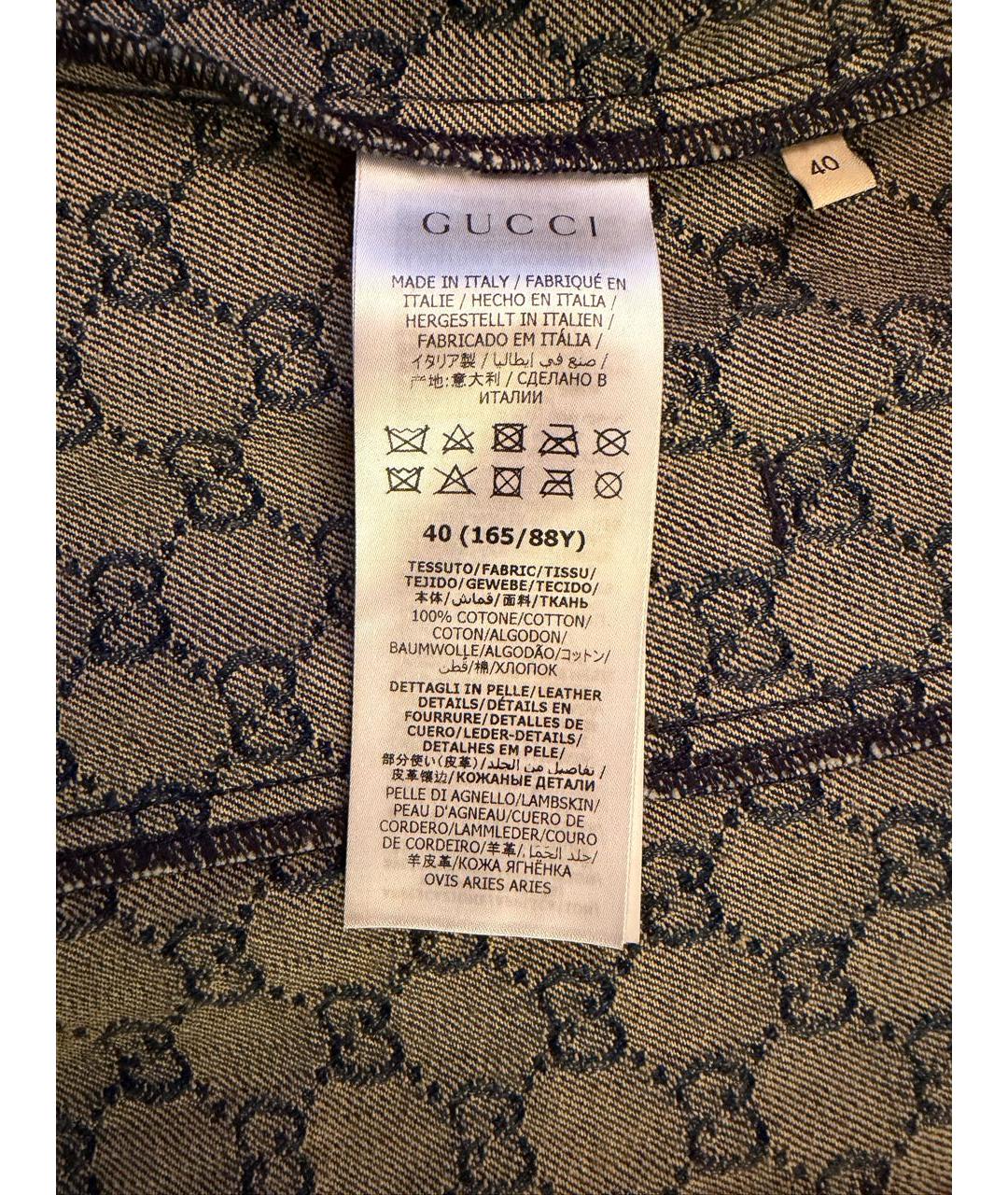 GUCCI Темно-синий хлопковый жакет/пиджак, фото 2