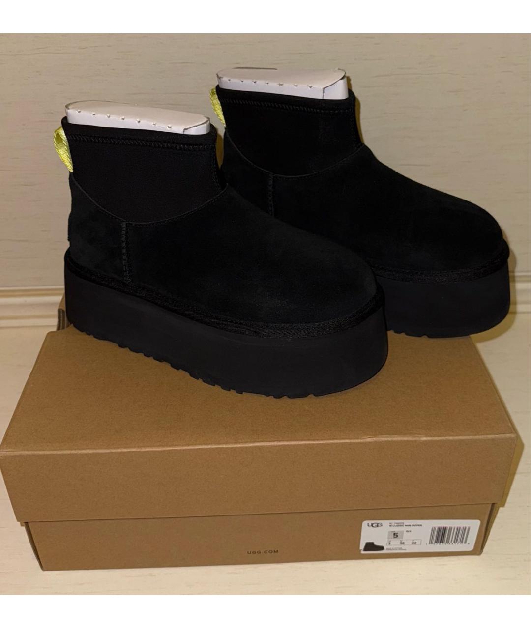 UGG AUSTRALIA Черные замшевые ботинки, фото 5