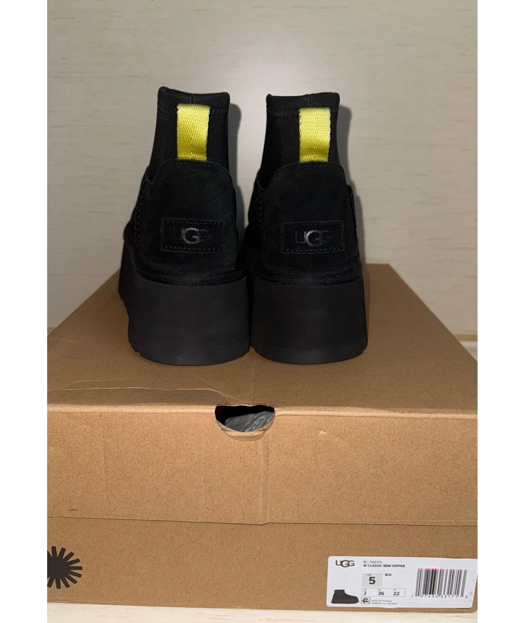 UGG AUSTRALIA Черные замшевые ботинки, фото 4