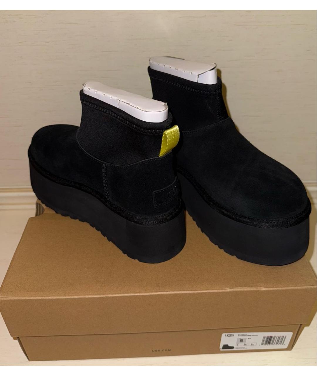 UGG AUSTRALIA Черные замшевые ботинки, фото 6