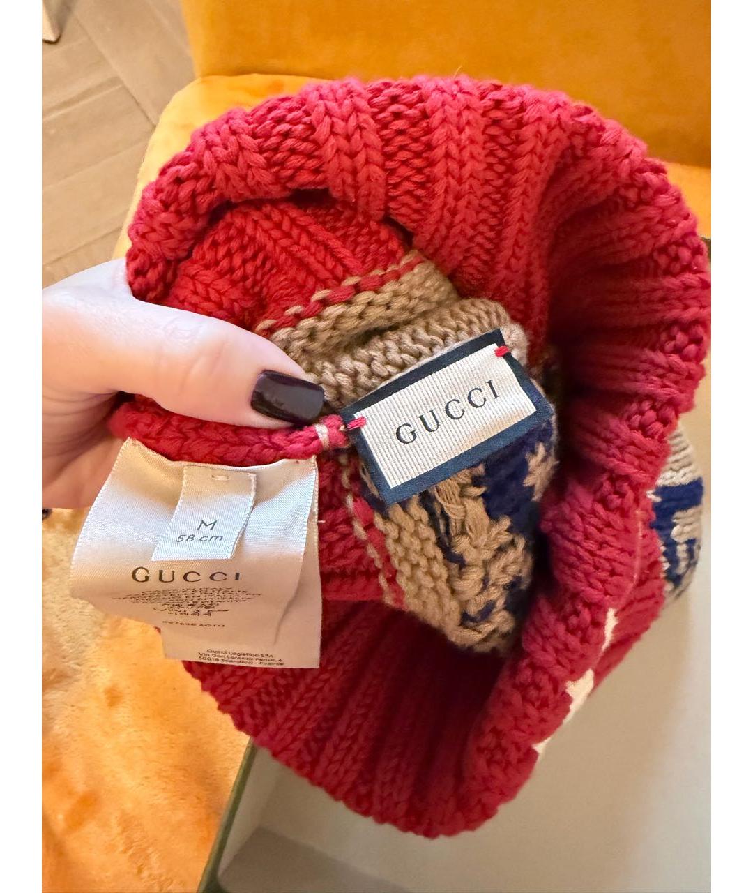 GUCCI Мульти шерстяная шапка, фото 2