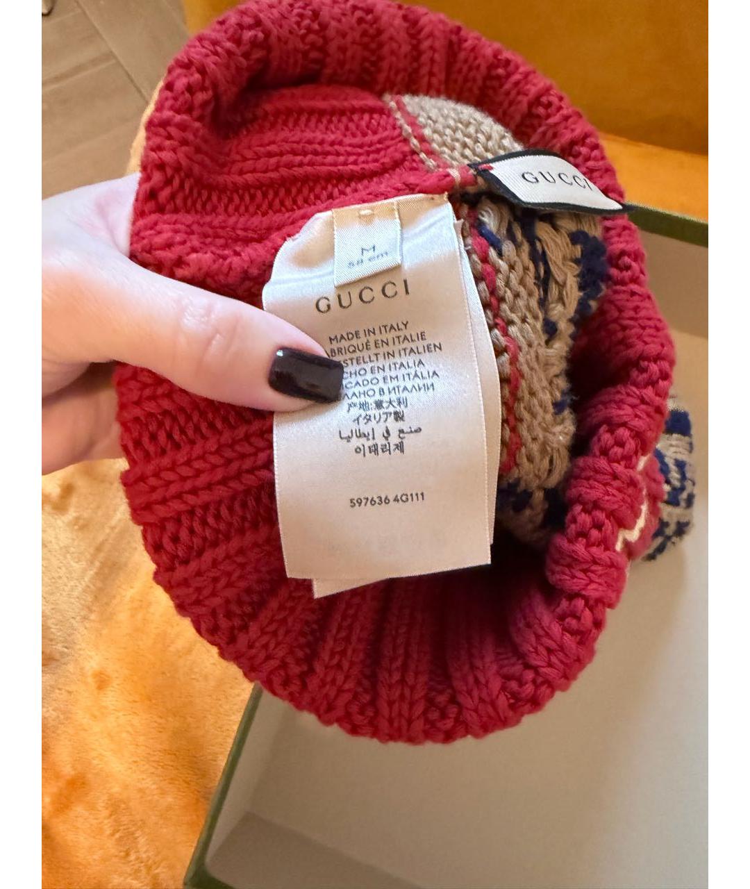 GUCCI Мульти шерстяная шапка, фото 3