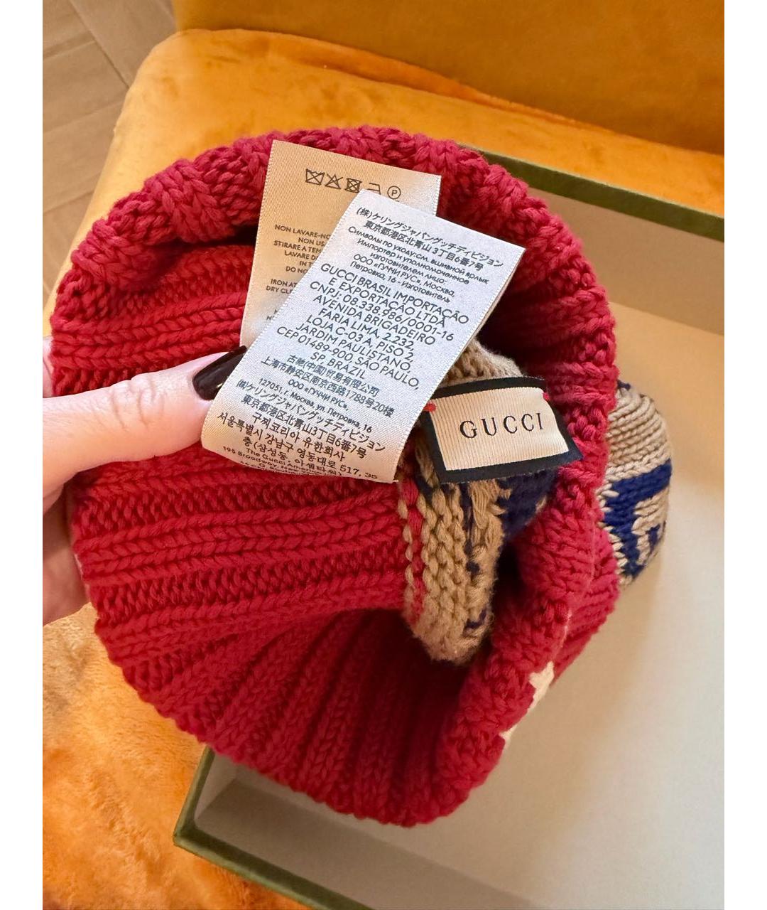 GUCCI Мульти шерстяная шапка, фото 4