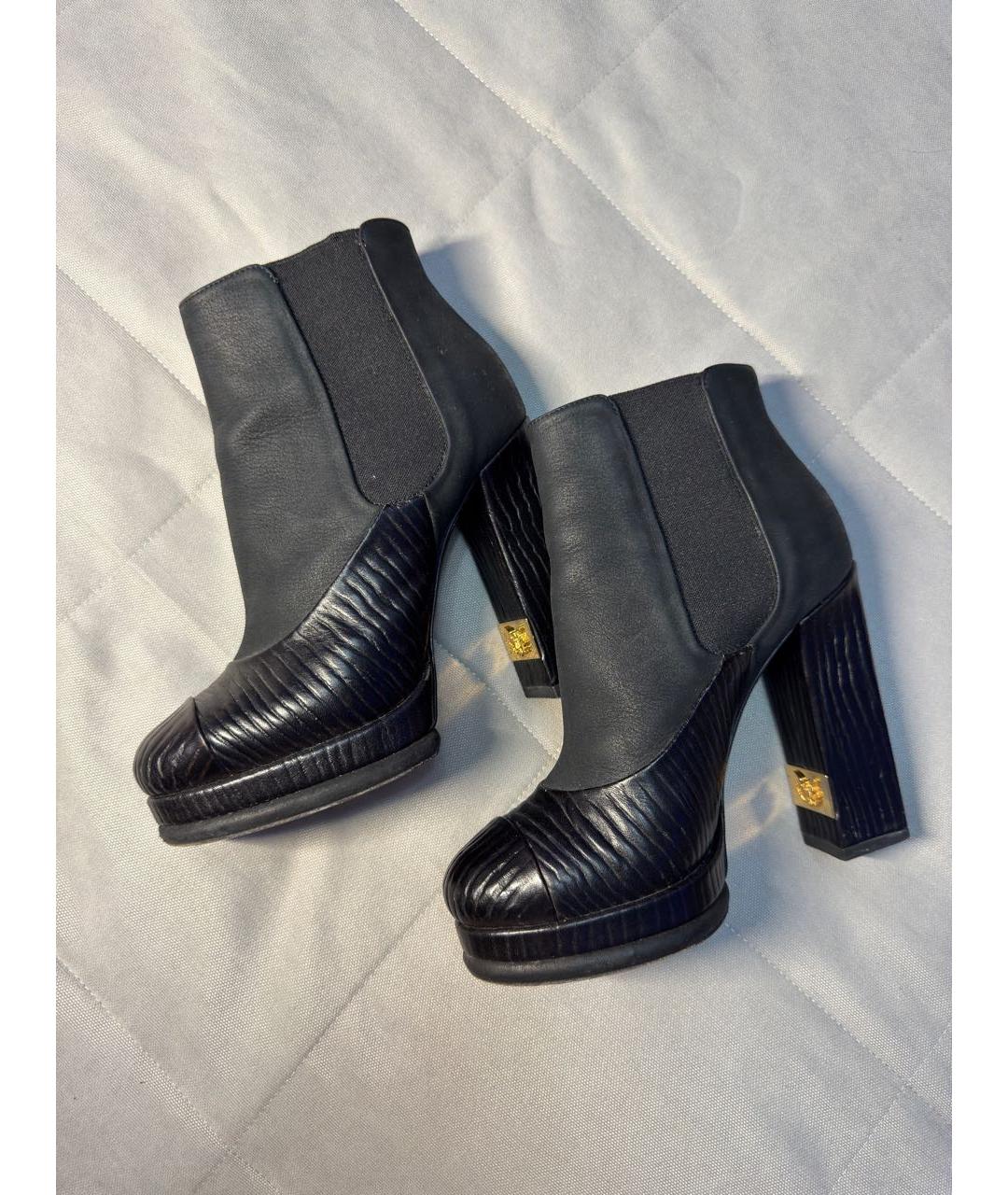 CHANEL Черные кожаные ботильоны, фото 5