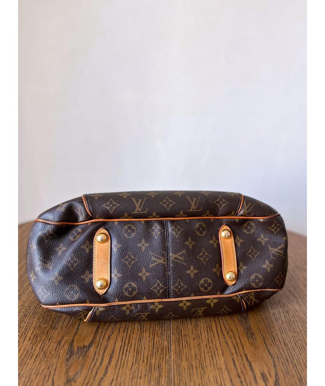 LOUIS VUITTON Коричневая кожаная сумка через плечо, фото 6