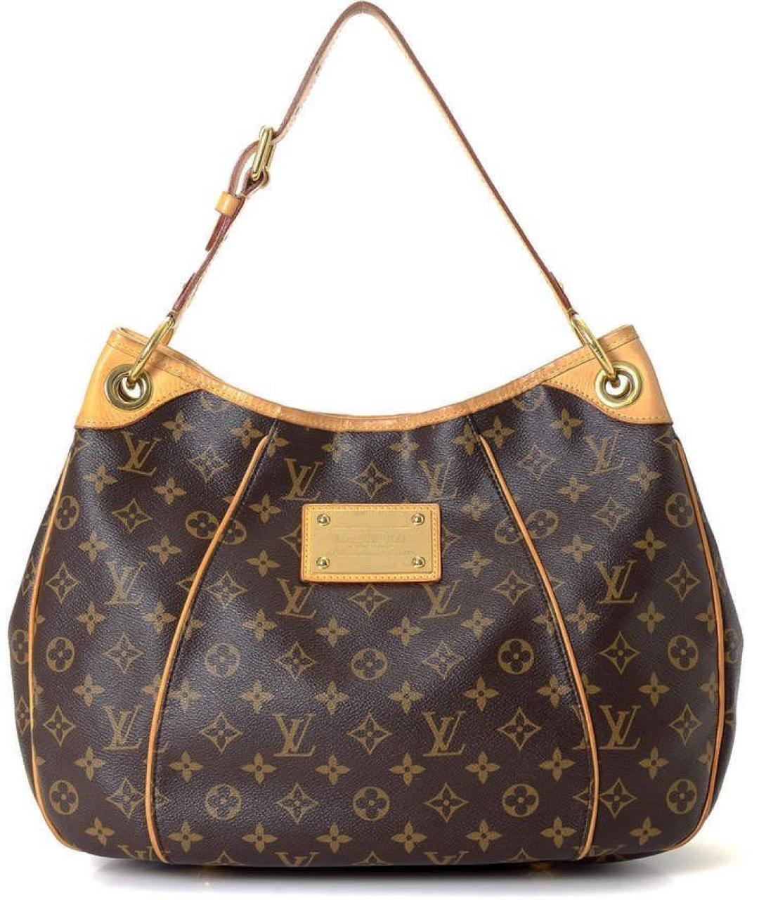 LOUIS VUITTON Коричневая кожаная сумка через плечо, фото 1