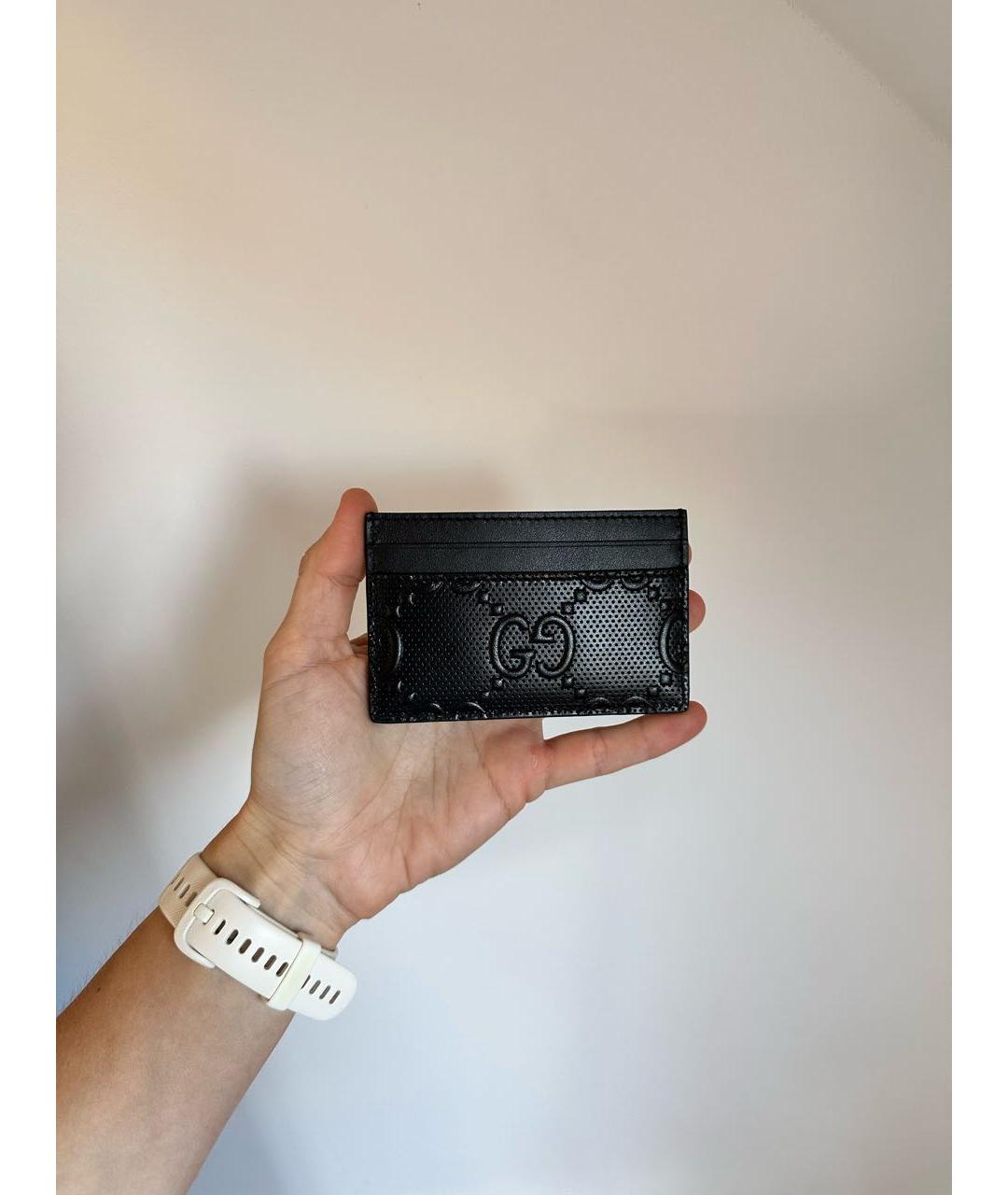 GUCCI Черный кожаный кардхолдер, фото 7