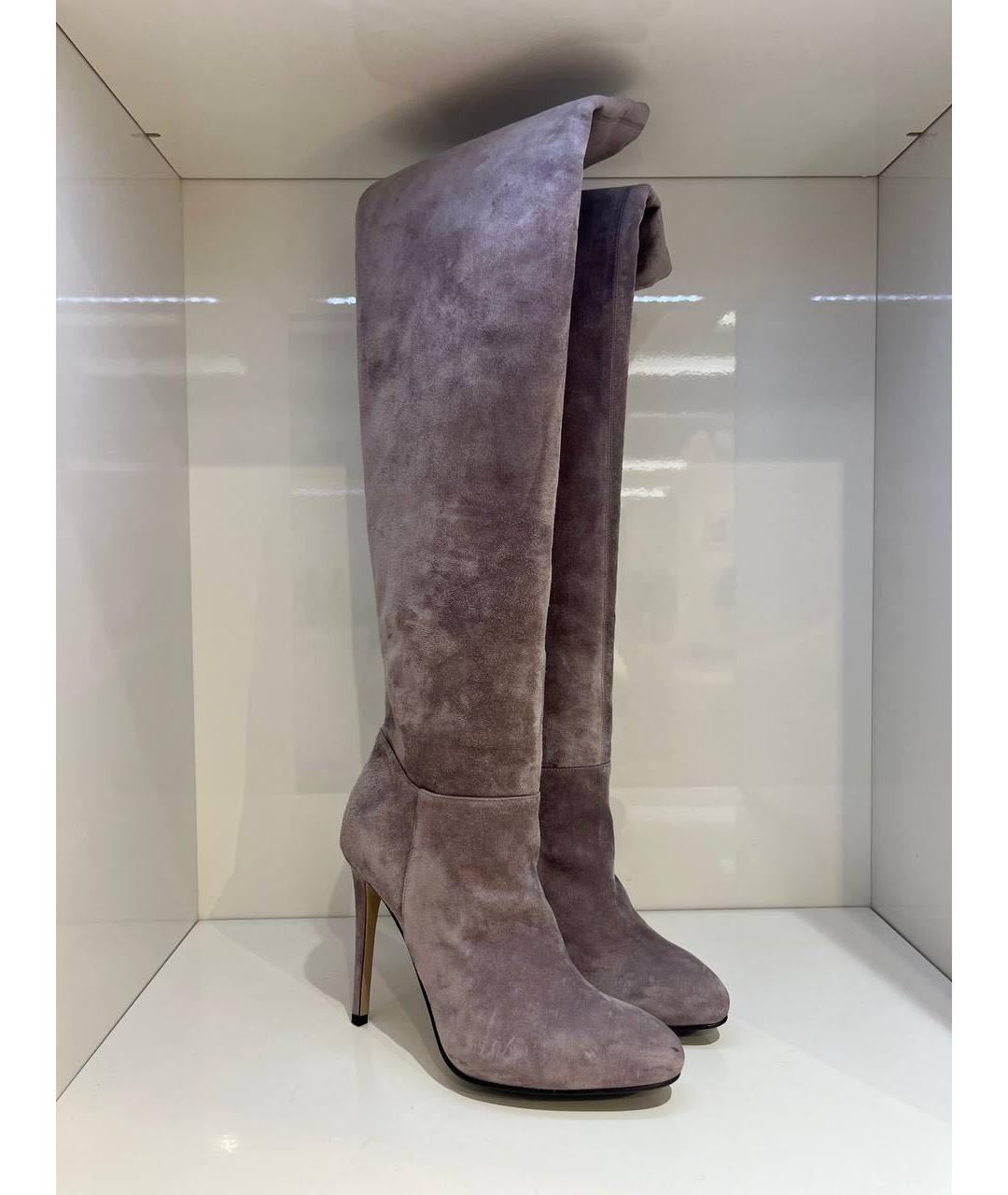 LE SILLA Бежевые замшевые сапоги, фото 4