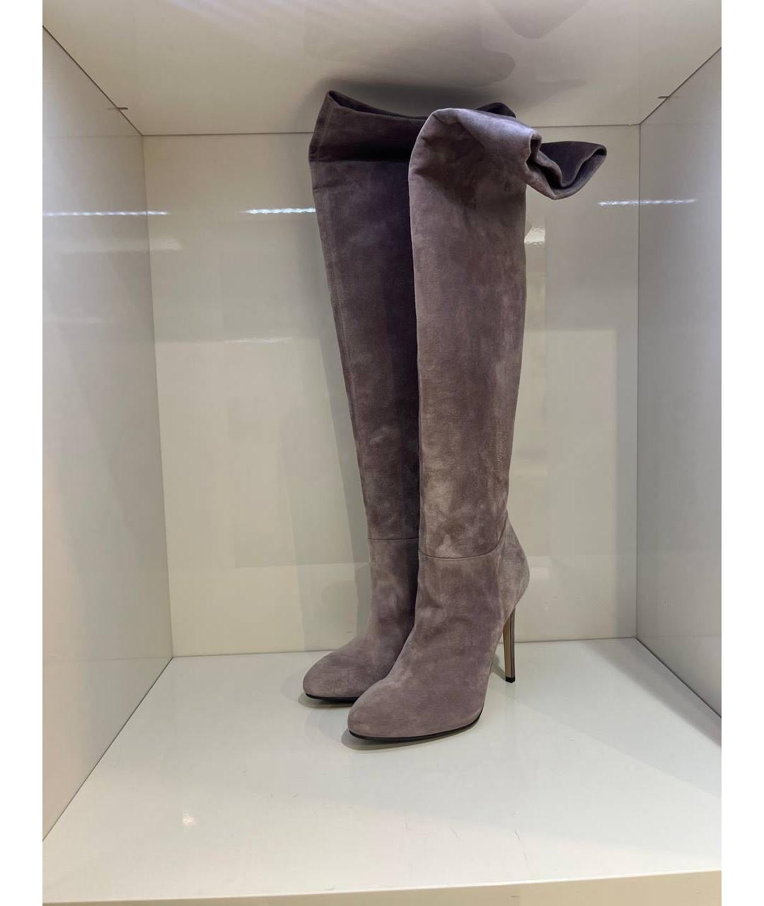 LE SILLA Бежевые замшевые сапоги, фото 2