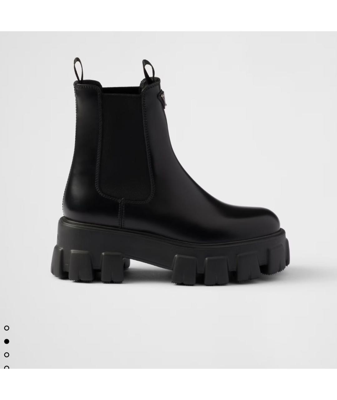 PRADA Черные кожаные ботинки, фото 6