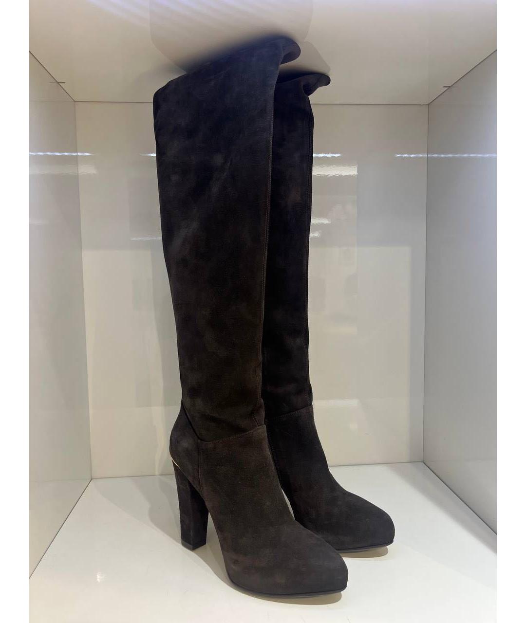 LE SILLA Коричневые замшевые сапоги, фото 4