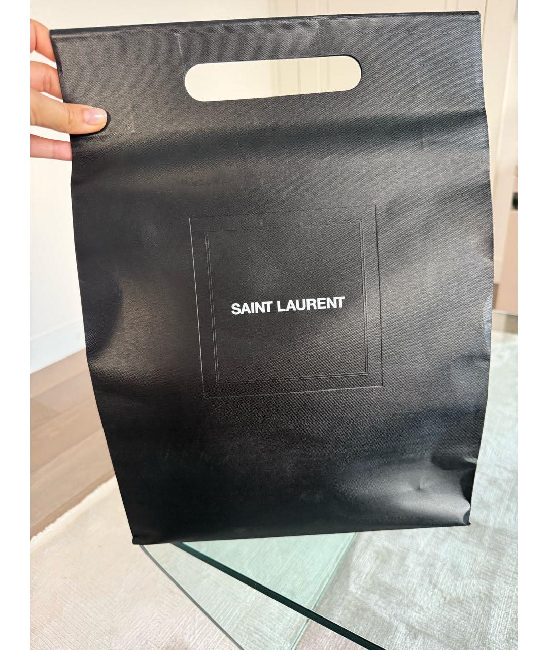 SAINT LAURENT Черные текстильные мюли, фото 6