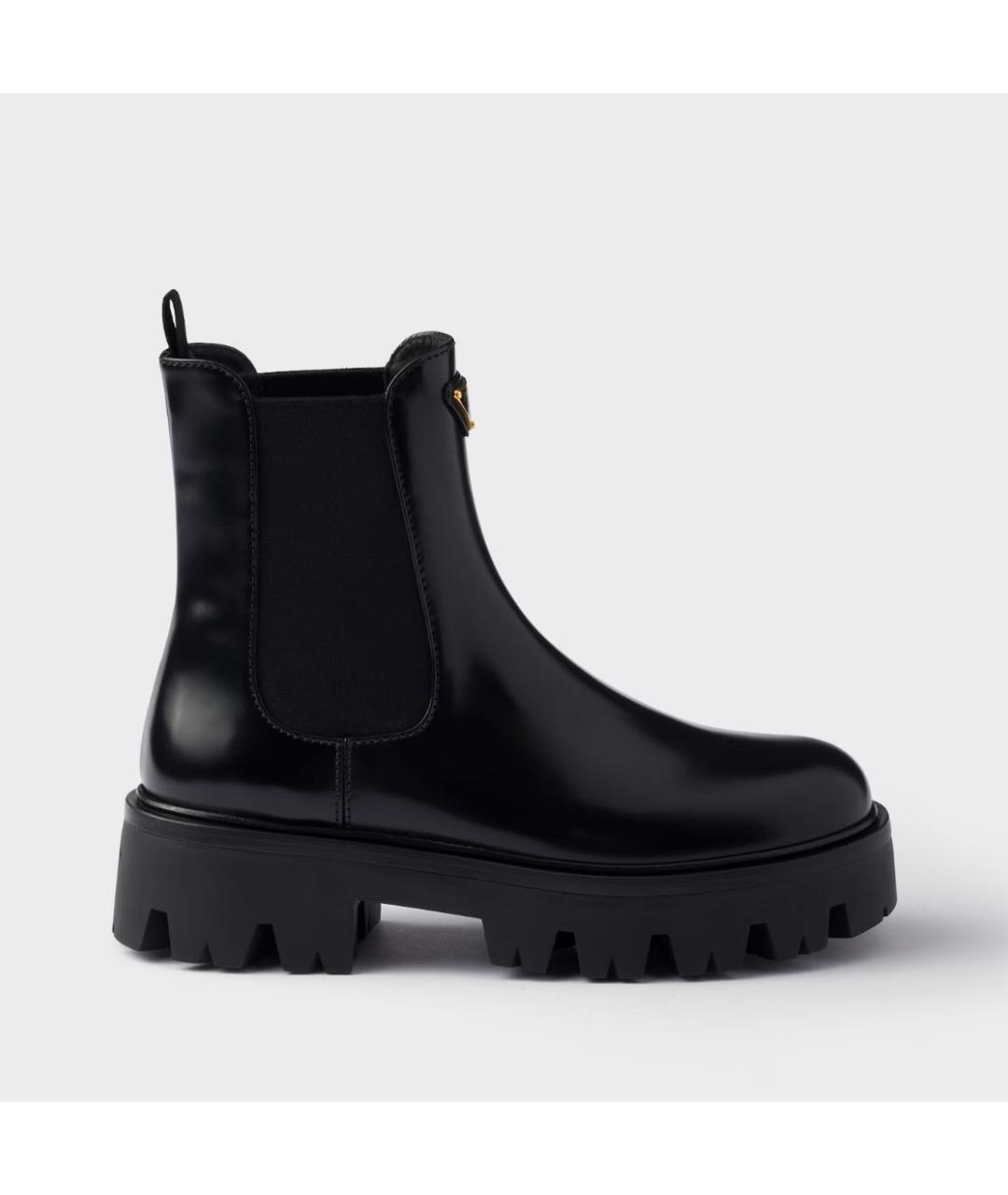PRADA Черные кожаные ботинки, фото 5