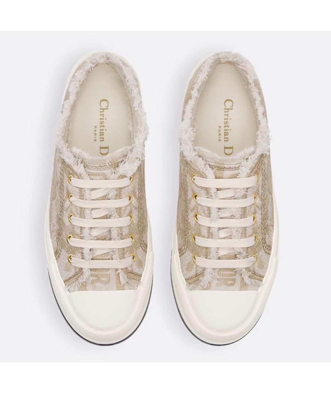 CHRISTIAN DIOR Бежевые кроссовки, фото 3