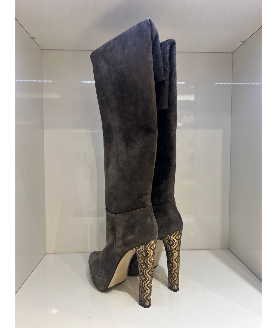 LE SILLA Серые замшевые сапоги, фото 3