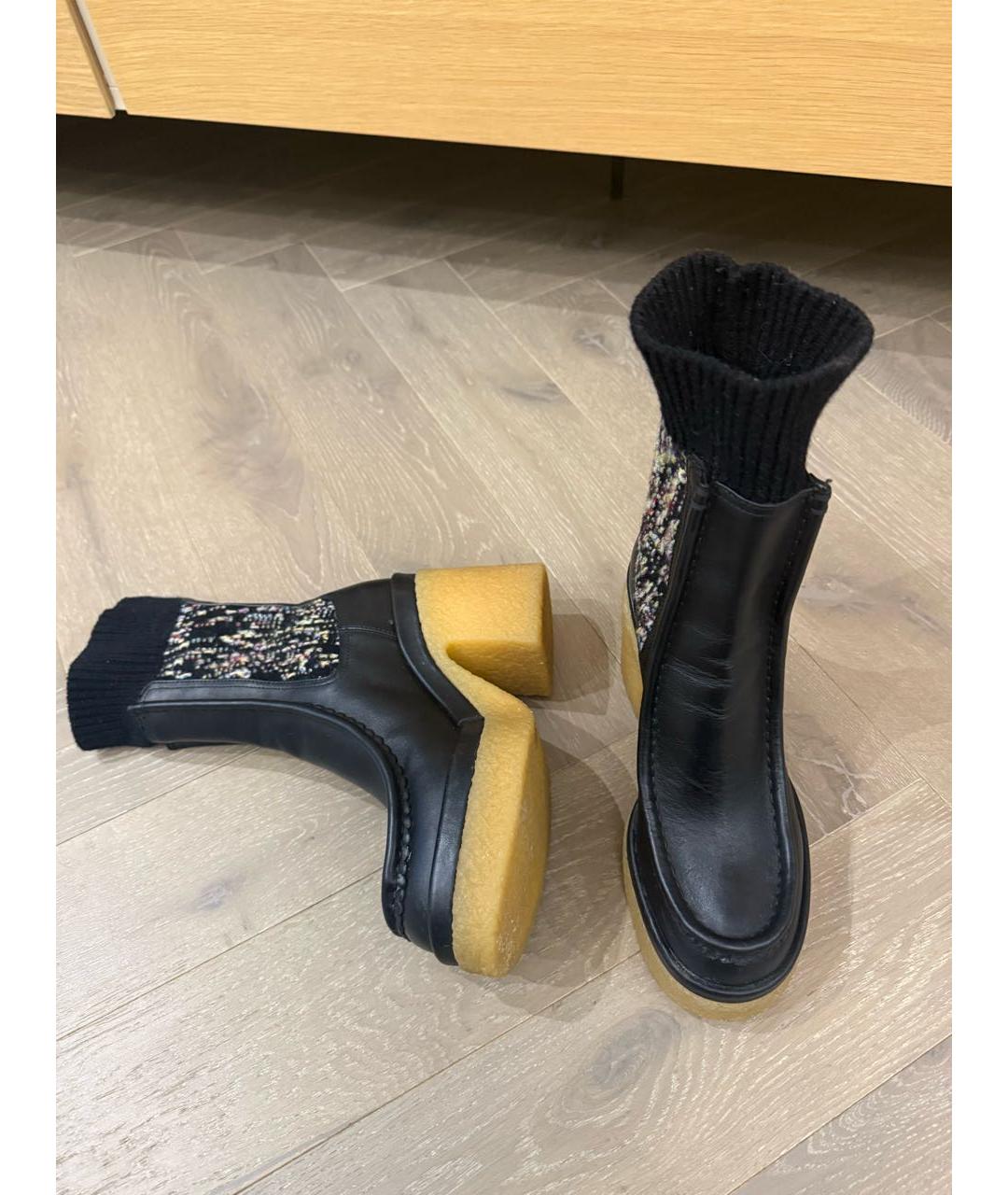 CHLOE Черные кожаные ботильоны, фото 4