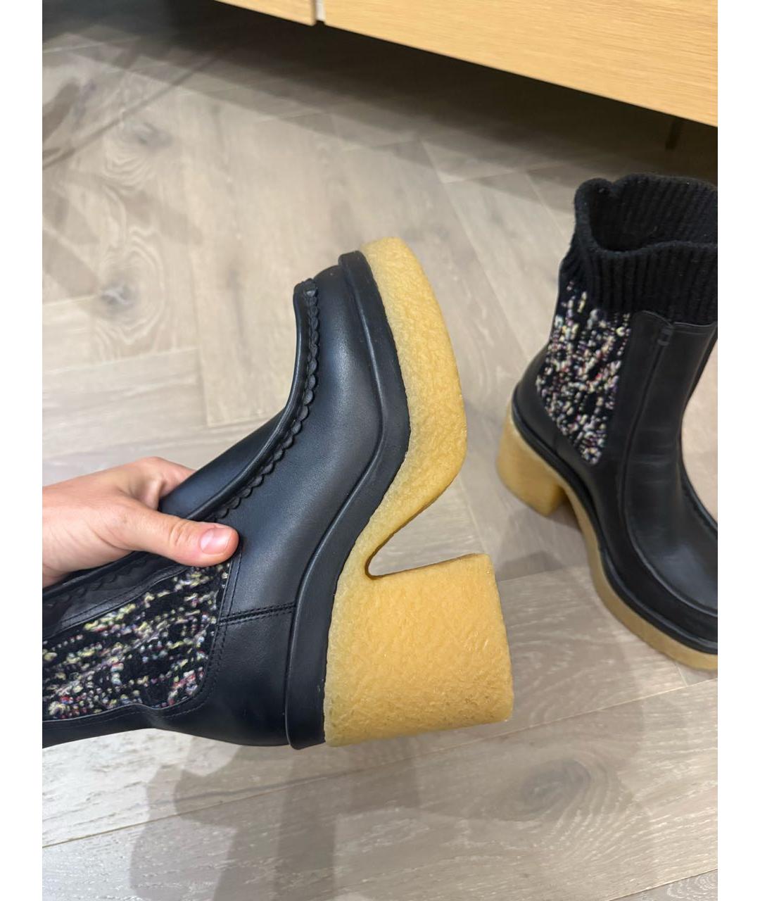 CHLOE Черные кожаные ботильоны, фото 7