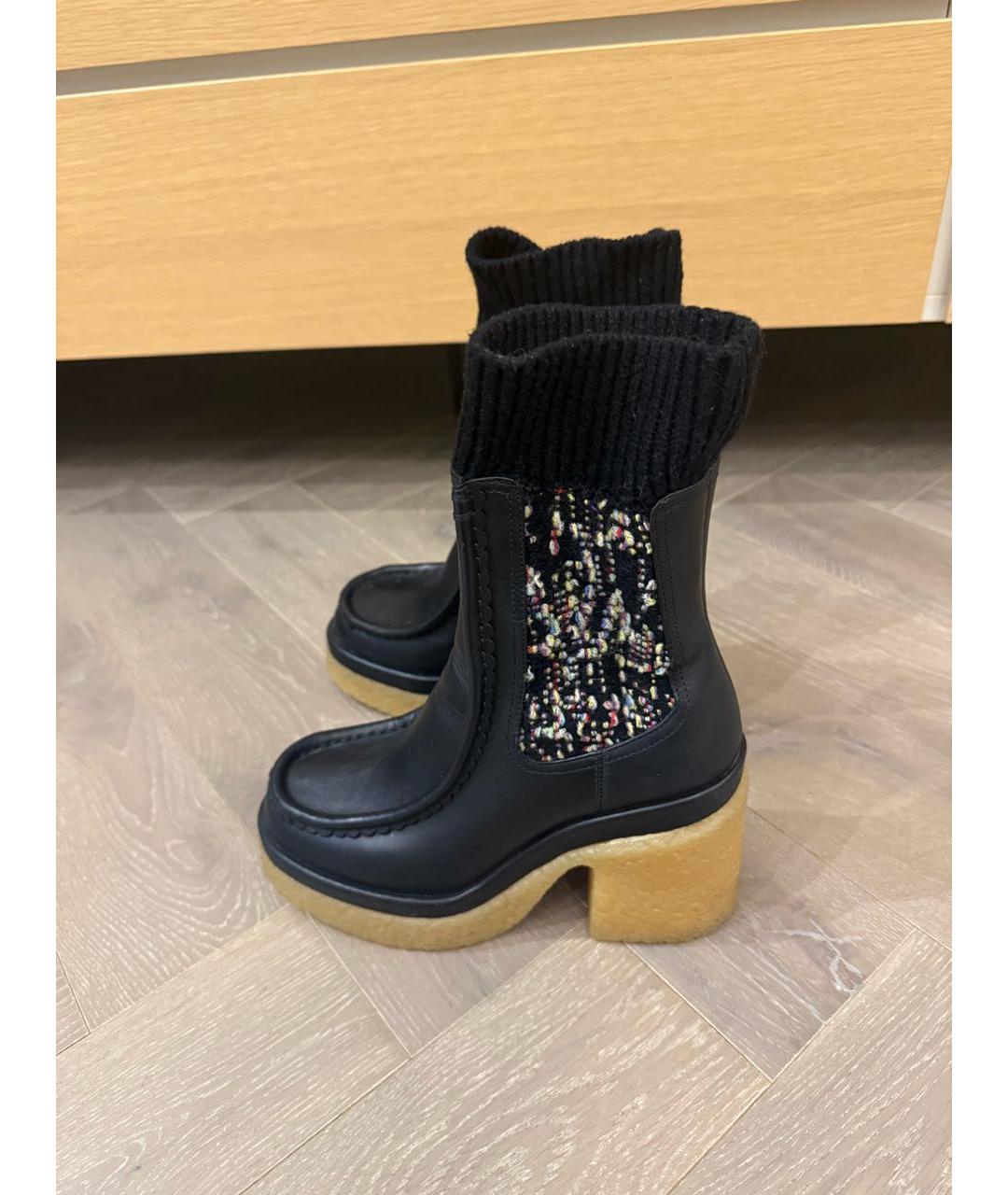 CHLOE Черные кожаные ботильоны, фото 9