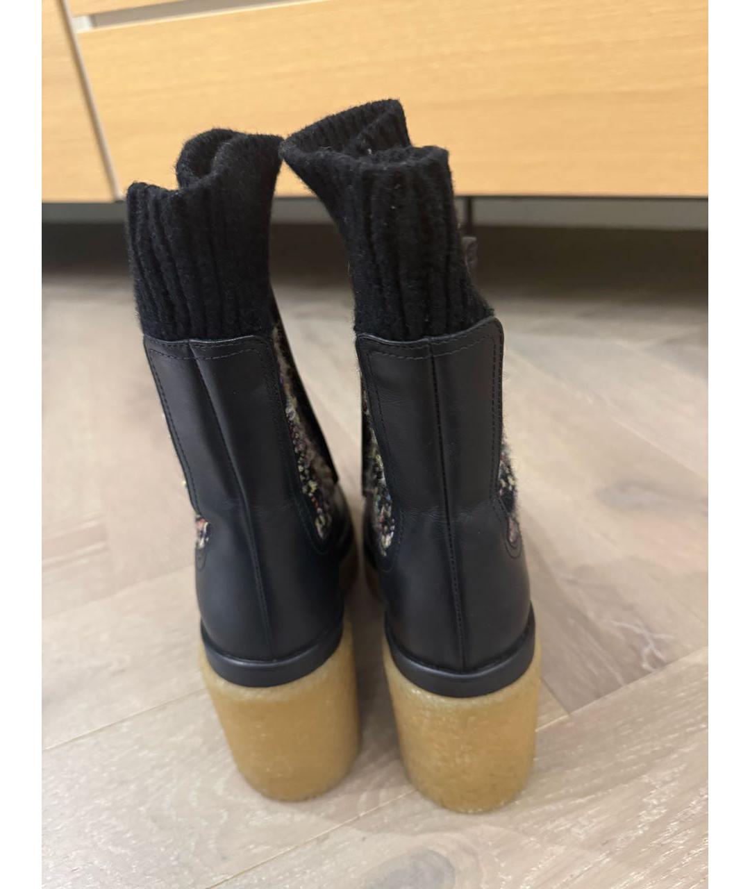 CHLOE Черные кожаные ботильоны, фото 3