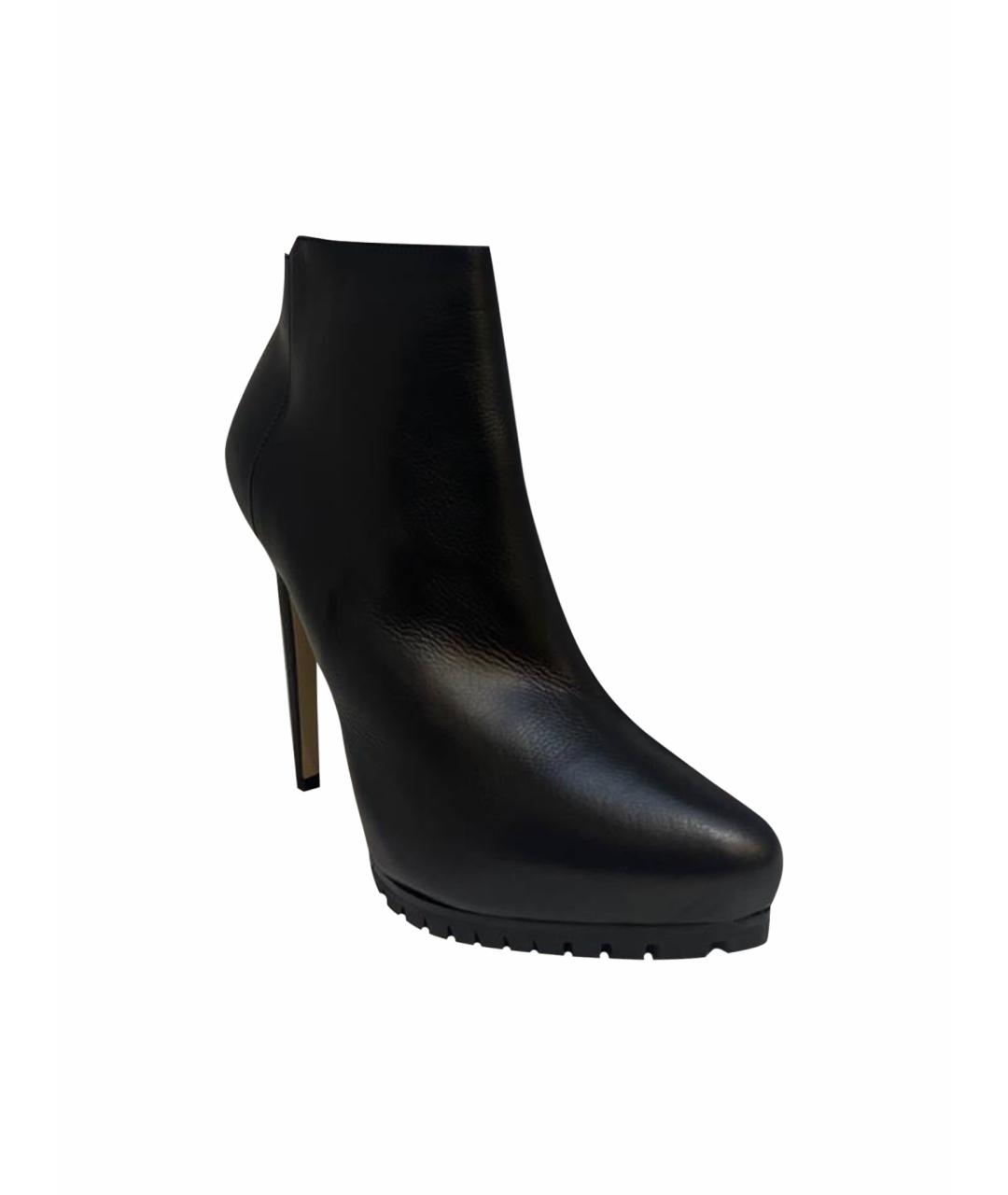 LE SILLA Черные кожаные ботинки, фото 1