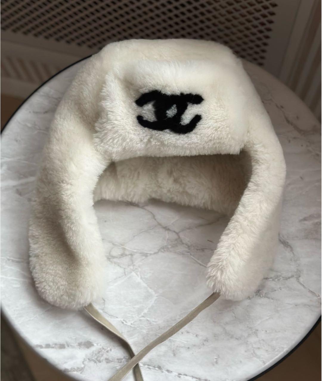 CHANEL Белая шапка, фото 3