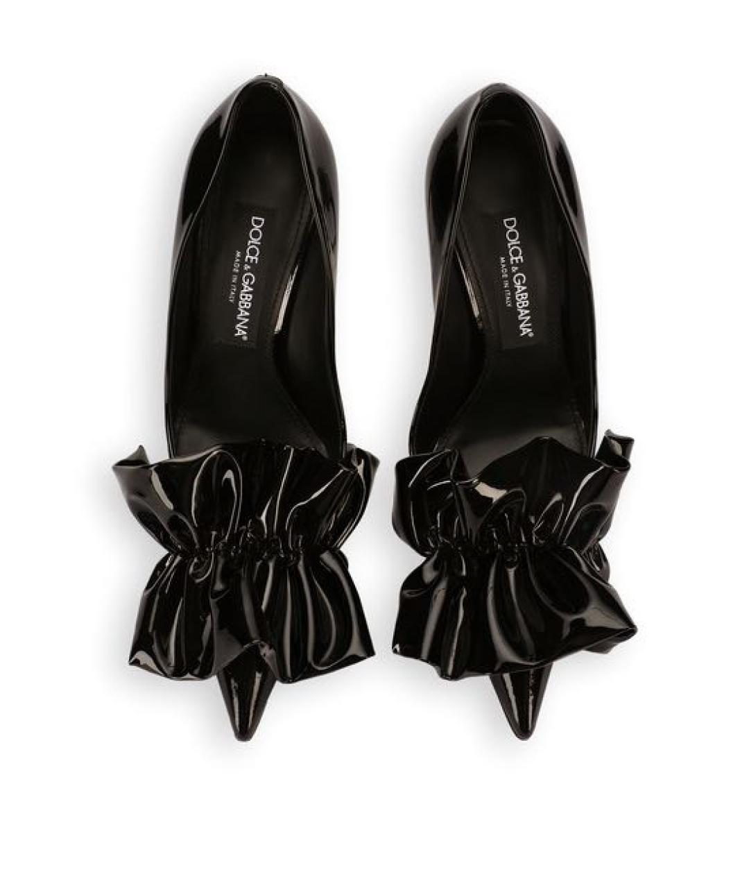 DOLCE&GABBANA Черные кожаные туфли, фото 3