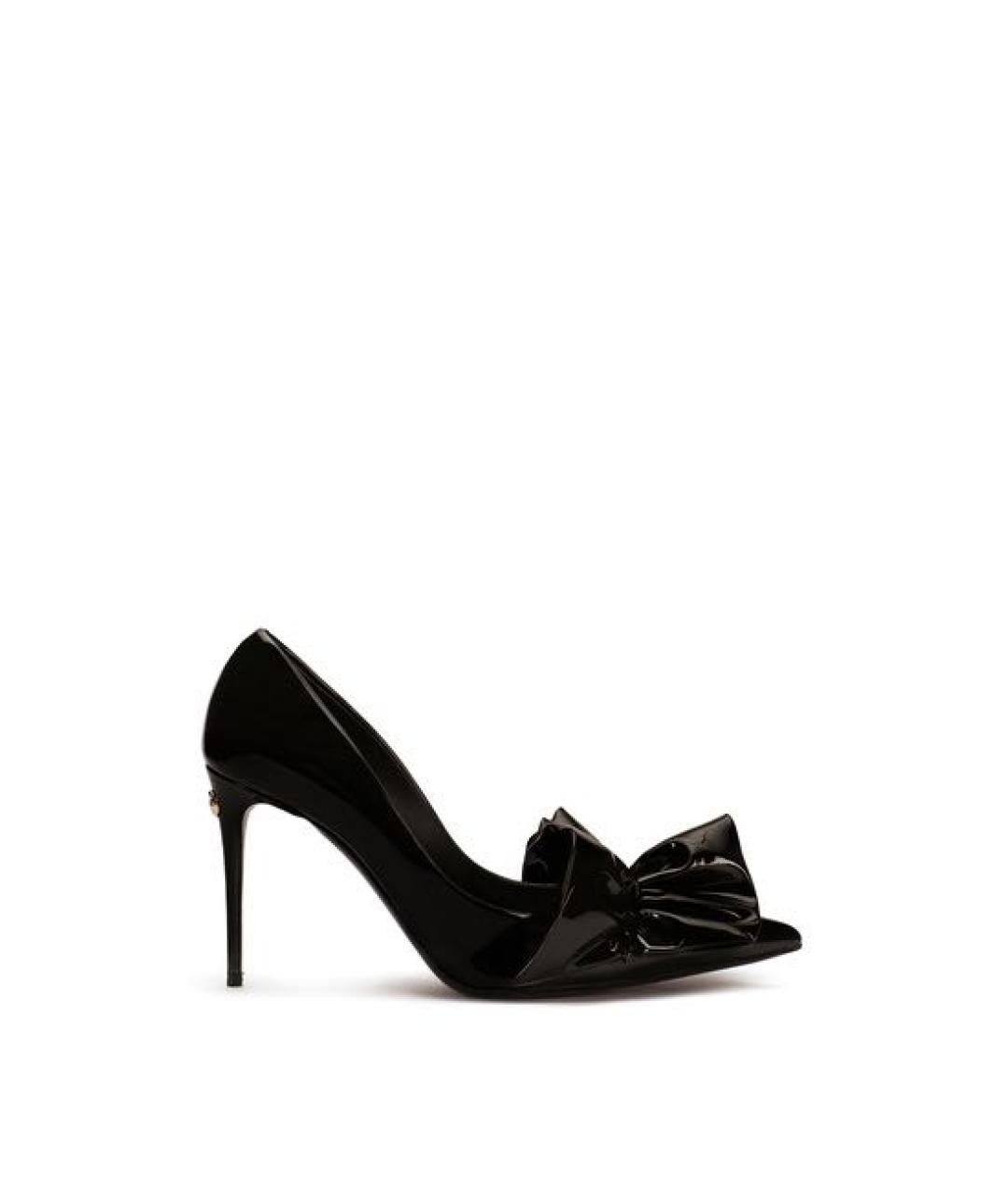 DOLCE&GABBANA Черные кожаные туфли, фото 5