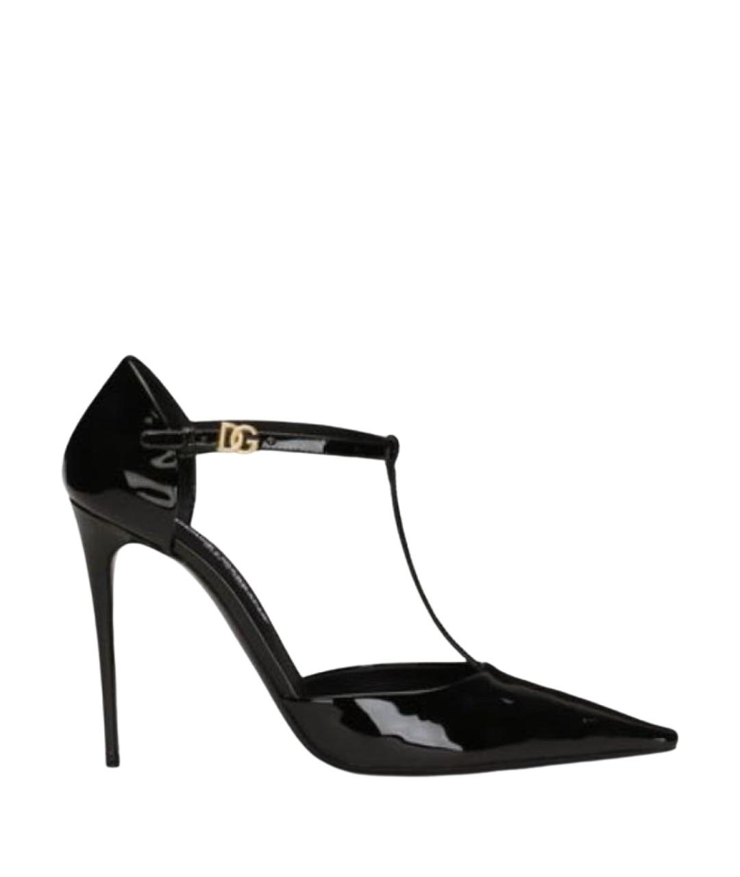 DOLCE&GABBANA Черные кожаные туфли, фото 1